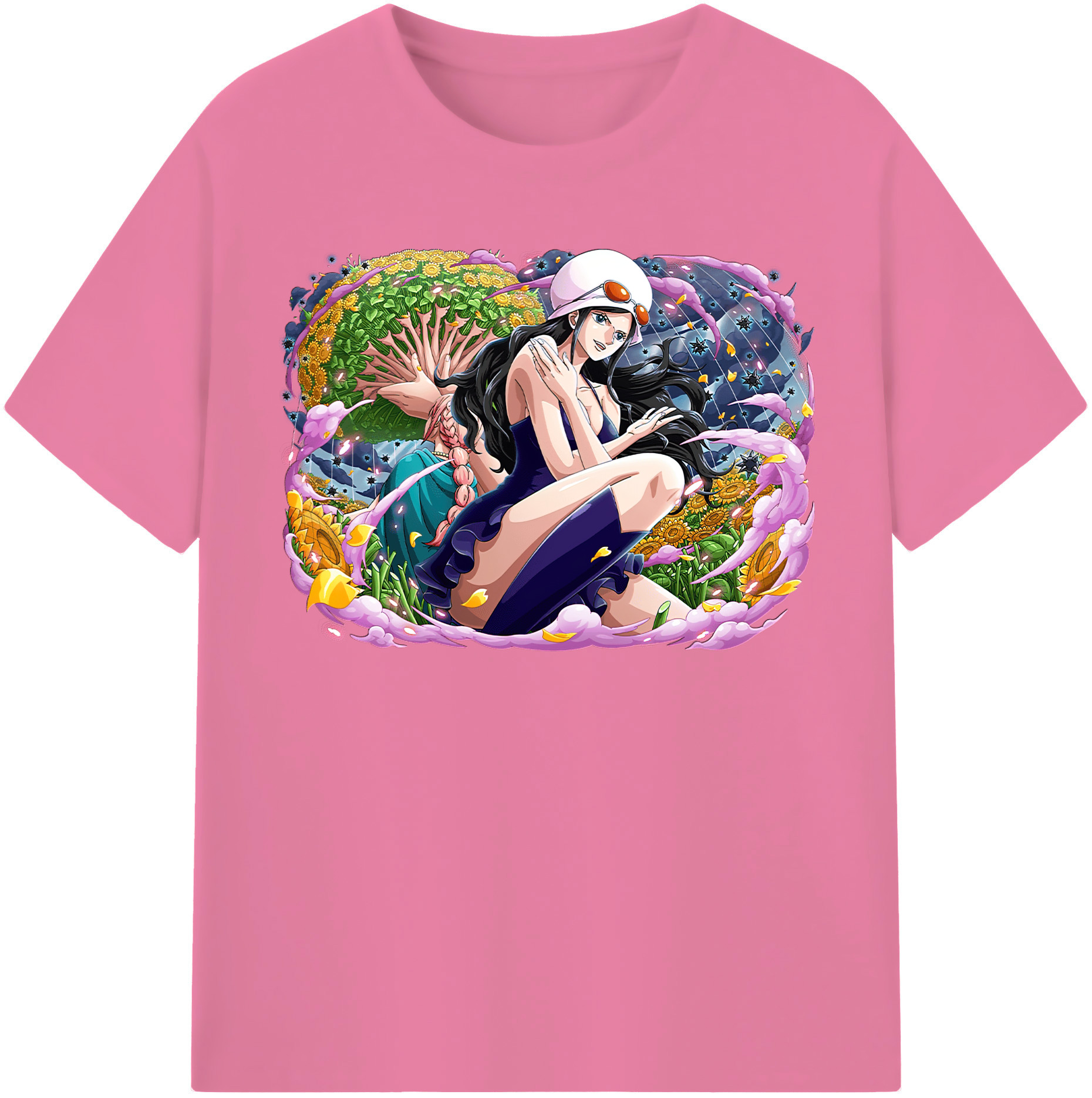 ワンピース ニコ・ロビン ONE PIECE Nico Robin 綿100％半袖Tシャツ（フロントプリント）